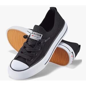 JENN ARDOR Women's Low Top Fashion Sneakers Casual Canvas Shoes Mesh Lace Up